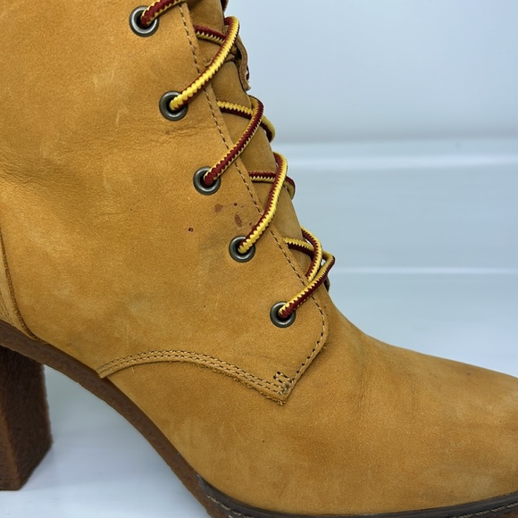 Timberland 🧡 Earthkeepers Women's Workboot Style Chunky High Heel Boot Shoes - Picture 12 of 16